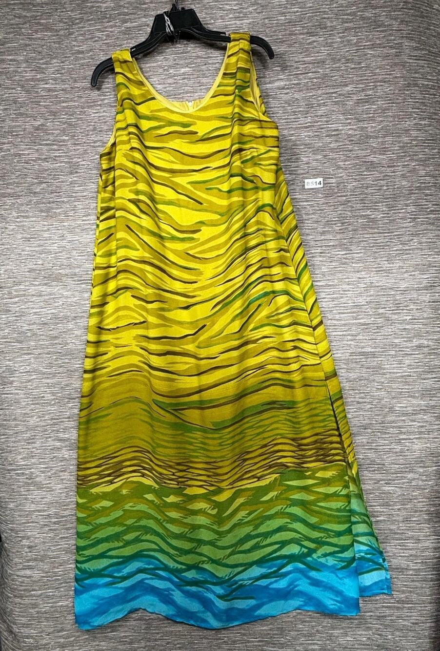 Borcellini Dress Juniors 15/16 Multicolor Animal Print Chiffon Long Maxi